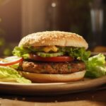 Burger vegano de ervas - Onile Alimentos Saudaveis