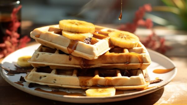 Waffle vegano de Farinha de Banana Verde - Onile Alimentos