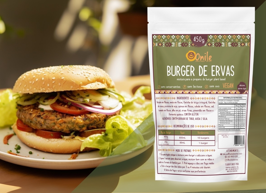 foto capa burger de ervas pacote economico 450g